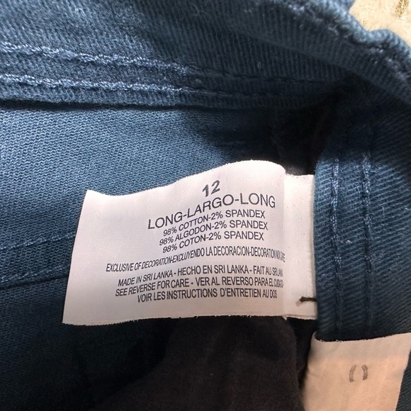 Gloria Vanderbilt Women’s Teal Amanda High Rise Denim Jeans Size 12 - Picture 7 of 10